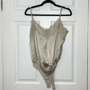 Abercrombie & Fitch Floral Lace Silky Bodysuit